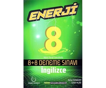 8.sınıf Enerji İngilizce 8+8 Deneme