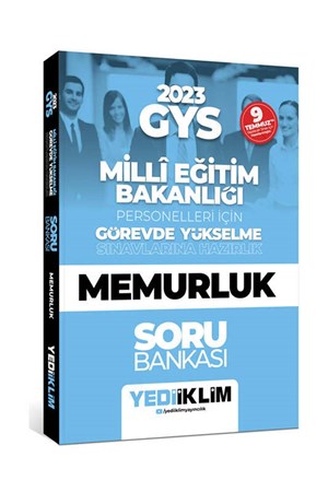 Yediiklim Yayınları 2023 Milli Eğitim Bakanlığı Görevde Yükselme Sınavı Memurluk Soru Bankası