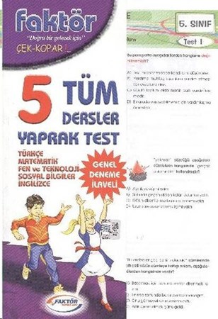 5.sınıf Tüm Dersler Yaprak Test