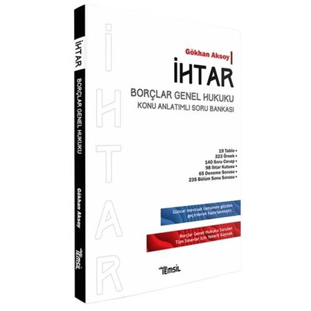İhtar Borçlar Genel Hukuku Konu Anlatımlı Soru Bankası