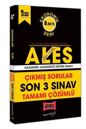 2022 ALES Ekonomik Seri Tamamı Çözümlü Son 3 Sınav Çıkmış Sorular
