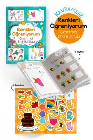 Kavramlar – Renkleri Öğreniyorum – Çıkartmalı Etkinlik Kitabı - 3 Yaş +