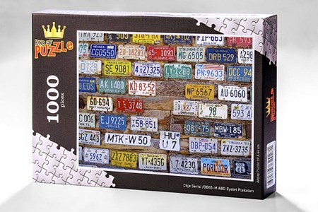 Obje Serisi Abd Eyalet Plakaları 1000 Parça Puzzle Ob05 M