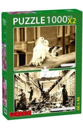 Romantic Pigeons Holland House London Library 2X1000 Parça Puzzle 40145
