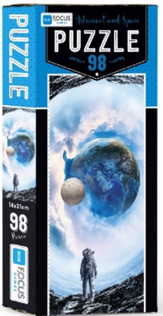 Blue Focus Astronaut And Space - Puzzle 98 Parça