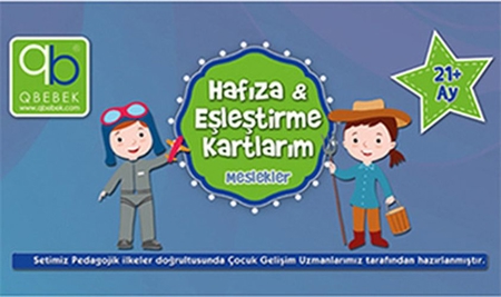 Hafıza ve Eşleştirme Kartlarım - Meslekler (21+Ay)