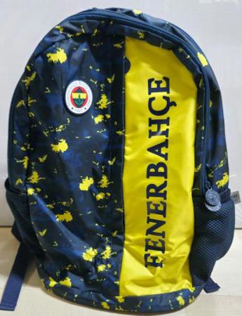 Fenerbahçe Lisanslı Sarı Lacivert Kamuflaj Okul Sırt Çantası
