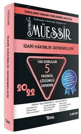 Müessir İdari Hakimlik Denemeleri -100 Soruluk 7 Adet Çözümlü Deneme