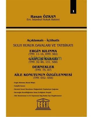 Ergin Kılınma Gaiplik Kararı Dernekler Aile Konutunun Özgülenmesi Cilt 1
