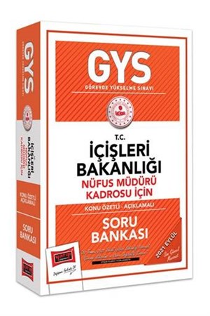 GYS T.C İçişleri Bakanlığı Nüfus Müdürü Kadrosu İçin Konu Özetli Açıklamalı Soru Bankası