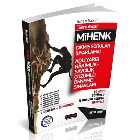 Mihenk Soru Avcısı Adli Hakimlik Çıkmış Sorular (Uyarlama) 7 Deneme Savaş Yayınları Ekim 2020