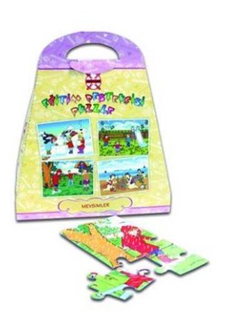 Okul Öncesi Eğitim Destekçisi Çantalı Puzzle Mevsimler 4X15 Parça