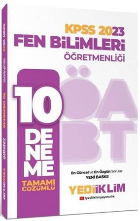 ÖABT Fen Bilimleri Öğretmenliği Tamamı Çözümlü 10 Deneme 2023