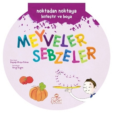 Noktadan Noktaya Birleştir ve Boya Serisi - Meyveler-Sebzeler