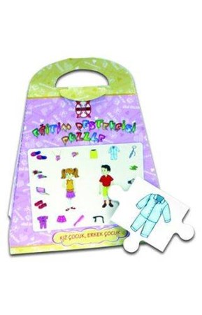 Okul Öncesi Eğitim Destekçisi Çantalı Puzzle Kız Erkek Çocuk 30 Parça