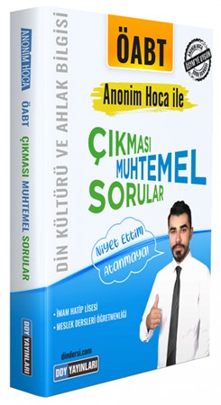 2021 ÖABT Din Kültürü ve Ahlak Bilgisi Anonim Hoca İle Çıkması Muhtemel Sorular Soru Bankası Çözümlü