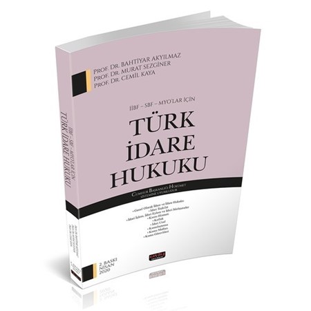 İibf, Sbf, Myo’Lar İçin Türk İdare Hukuku