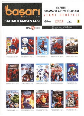 Beta Lisanslı Boyama Ve Aktiviteli Kitaplar Seti 55 Çeşit 104 Ad