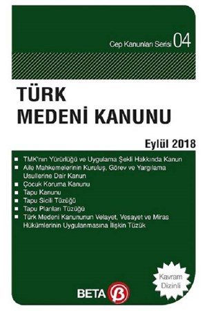 Türk Medeni Kanunu-Eylül 2018