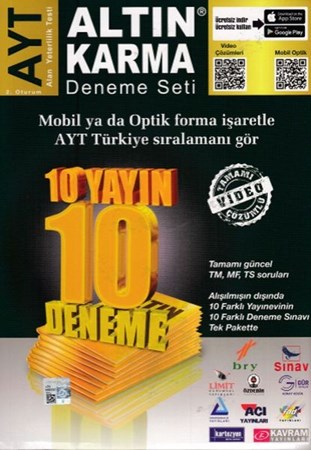Altın Karma Ayt 10 Deneme Seti 2. Oturum Yeni