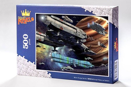 Bilim Kurgu Serisi Uzay Filosu Ve Satürn 500 Parça Puzzle Bk02 D