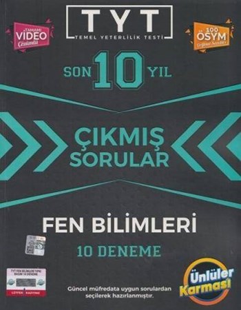 TYT Fen Bilimleri Karması Tıpkı Basım 10 Deneme