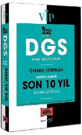 2022 DGS Fasikül Fasikül Tamamı Çözümlü Son 10 Yıl Çıkmış Sorular