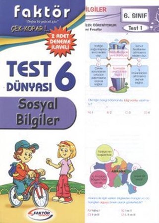 6.sınıf Sosyal Bilgiler Test Dünyası Çek Kopar 2 Adet Deneme İlaveli