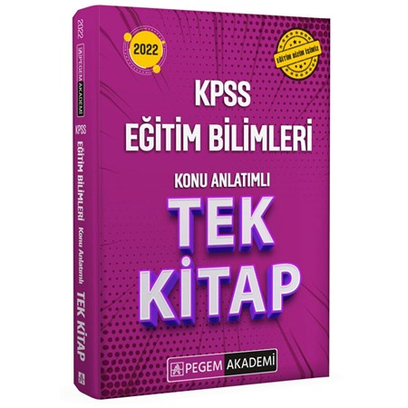 2022 Pegem KPSS Eğitim BilimleriKonu Anlatımlı Tek Kitap