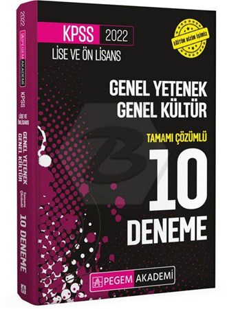 2022 KPSS Lise ve Önlisans Adayları İçin Tamamı Çözümlü 10 Deneme