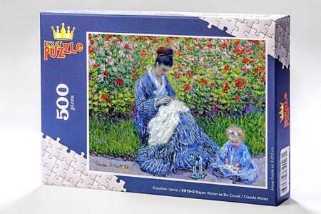 Klasikler Serisi Bayan Monet Ve Bir Çocuk Claude Monet 500 Parça Puzzle Kr10 D