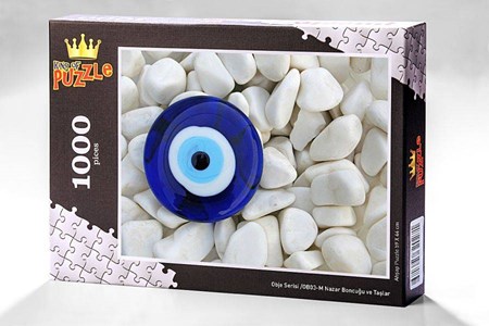 Obje Serisi Nazar Boncuğu Ve Taşlar 1000 Parça Puzzle Ob03 M
