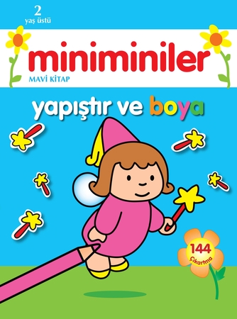 Miniminiler Yapıştır ve Boya (Mavi Kitap)