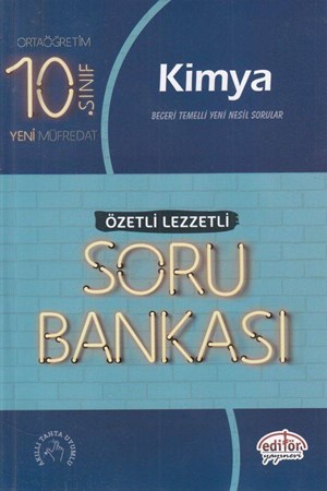 Editör 10. Sınıf Kimya Özetli Lezzetli Soru Bankası Yeni
