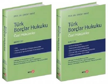 Türk Borçlar Hukuku Özel Hükümler Cilt.I Cılt.II (Takım) 11.BASKI