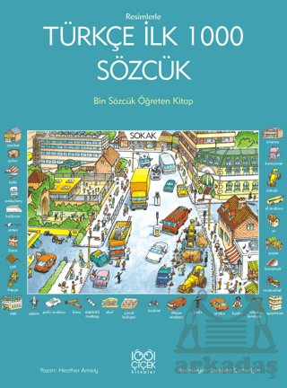 Resimlerle Türkçe İlk 1000 Sözcük - Bin Sözcük Öğreten Kitap