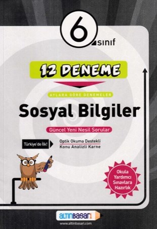 Altınbaşarı 6. Sınıf Sosyal Bilgiler 12 Deneme (22,00 Tl İadesiz)