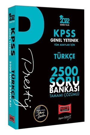 2022 KPSS Genel Yetenek Türkçe Prestij Seri Tamamı Çözümlü 2500 Soru Bankası