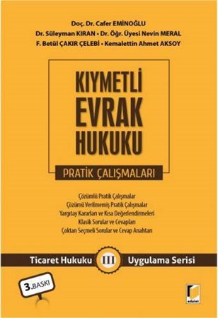 Kıymetli Evrak Hukuku Pratik Çalışmaları Cafer Eminoğlu