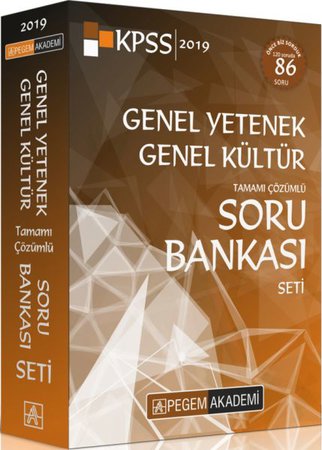 Pegem 2019 KPSS Genel Yetenek Genel Kültür Tamamı Çözümlü Soru Bankası Set 5 Kitap (Yeni)