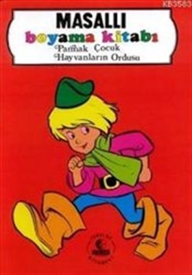 Masallı Boyama Kitabı Parmak Çocuk Hayvanların Ordusu