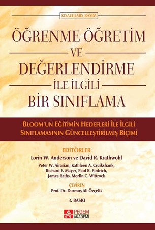 Öğrenme Öğretim Ve Değerlendirme Ile İlgili Bir Sınıflama