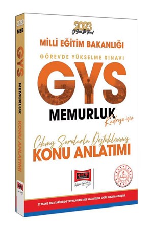 Yargı Yayınları 2023 MEB GYS Memurluk Kadrosu İçin Çıkmış Sorularla Desteklenmiş Konu Anlatımı