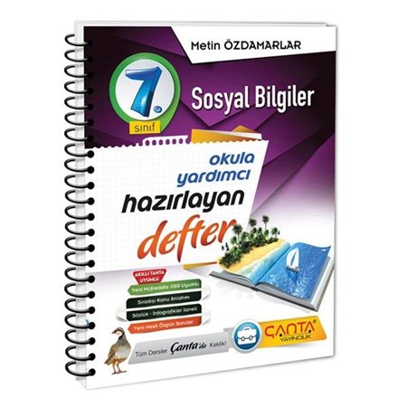 7. Sınıf Sosyal Bilgiler Hazırlayan Defter Metin Özdamarlar Çanta Yayınları
