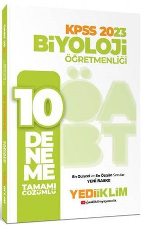 ÖABT Biyoloji Öğretmenliği Tamamı Çözümlü 10 Deneme 2023