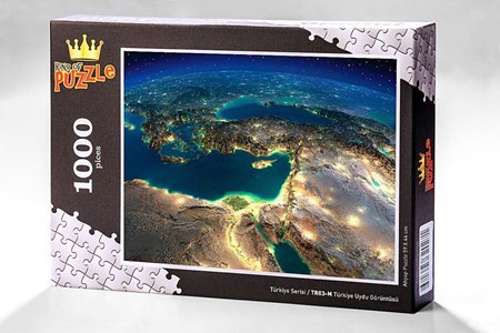 Türkiye Serisi Türkiye Uydu Görüntüsü 1000 Parça Puzzle Tr03 M