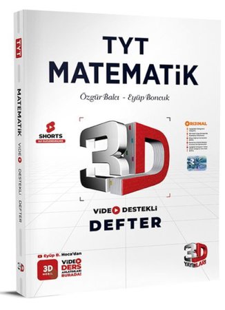 3D Yayınları TYT Matematik Video Defter Not
