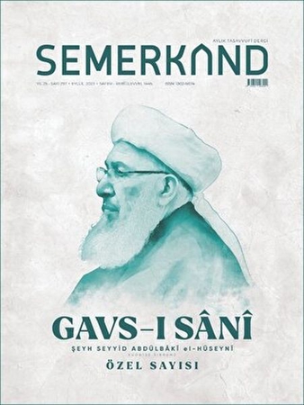 Semerkand Aylık Tasavvufi Dergi Sayı: 297 Eylül 2023 - Gavs-ı Sani Özel Sayısı
