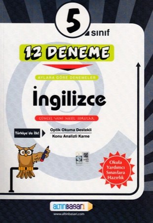 Altınbaşarı 5. Sınıf İngilizce 12 Deneme 22,00 Tl İadesiz