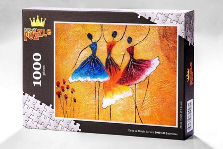 Dans Ve Müzik Serisi Balerinler 1000 Parça Puzzle Dm01 M